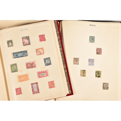 22 - COLLECTION OF STAMPS in box, housed in albums and on cards, main interest in early to mid period mai... 