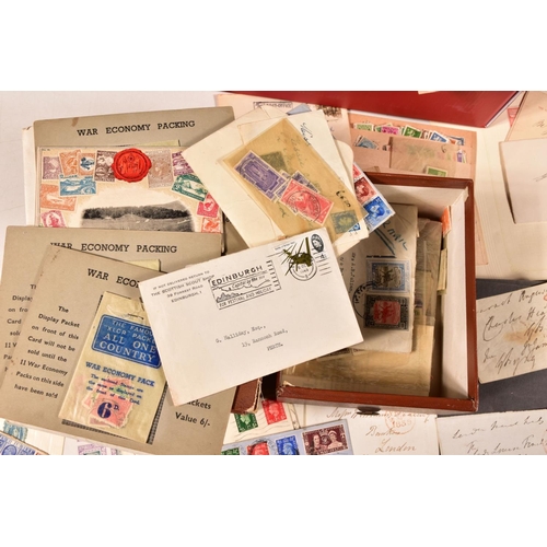 22 - COLLECTION OF STAMPS in box, housed in albums and on cards, main interest in early to mid period mai... 