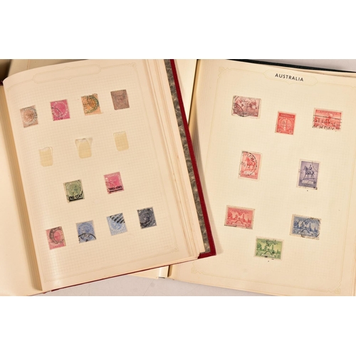 22 - COLLECTION OF STAMPS in box, housed in albums and on cards, main interest in early to mid period mai... 