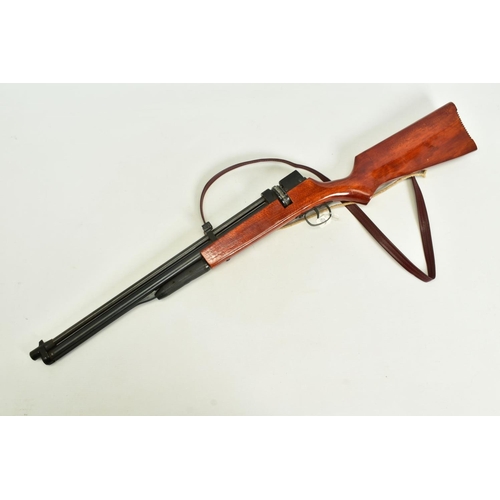 23 - AN UNDER LEVER .17'' PUMP ACTION AIR RIFLE fitted with a rotary multishot magazine which uses a bolt... 