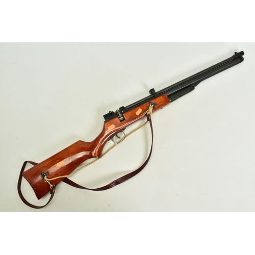 23 - AN UNDER LEVER .17'' PUMP ACTION AIR RIFLE fitted with a rotary multishot magazine which uses a bolt... 