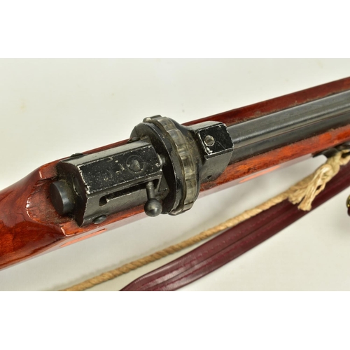 23 - AN UNDER LEVER .17'' PUMP ACTION AIR RIFLE fitted with a rotary multishot magazine which uses a bolt... 