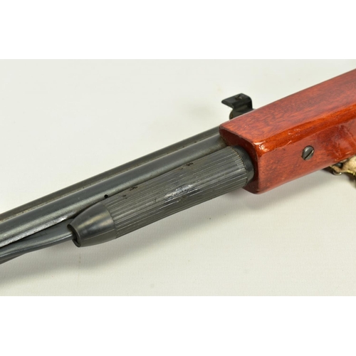 23 - AN UNDER LEVER .17'' PUMP ACTION AIR RIFLE fitted with a rotary multishot magazine which uses a bolt... 