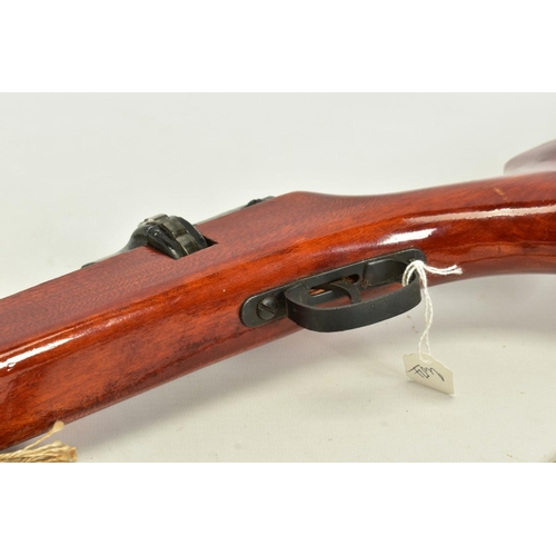 23 - AN UNDER LEVER .17'' PUMP ACTION AIR RIFLE fitted with a rotary multishot magazine which uses a bolt... 