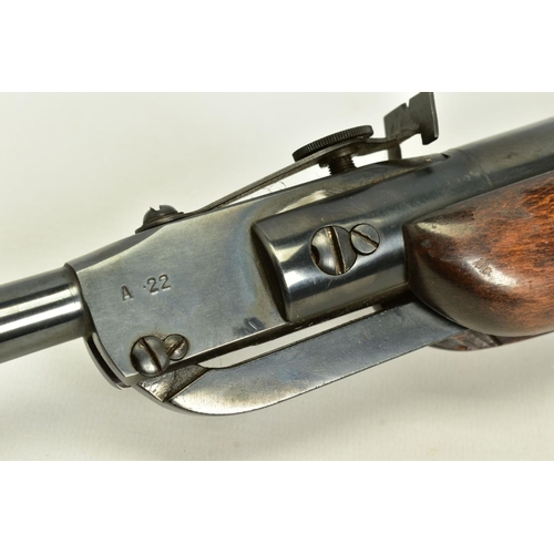 26 - A .22'' WEBLEY & SCOTT 'THE WEBLEY FALCON' AIR RIFLE, serial number 788, it has retained virtually a... 