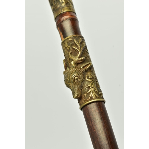 30 - AN EXTREMELY HIGH QUALITY ANTIQUES SWORD STICK fitted with a square cross section blade tapered down... 