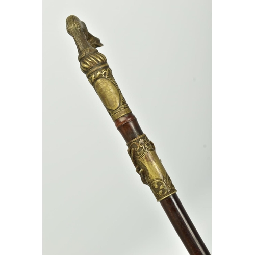 30 - AN EXTREMELY HIGH QUALITY ANTIQUES SWORD STICK fitted with a square cross section blade tapered down... 