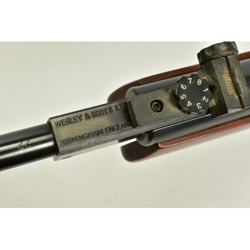 36 - A .22'' WEBLEY VULCAN MK II AIR RIFLE serial number 764463 showing little evidence of usage, it is i... 