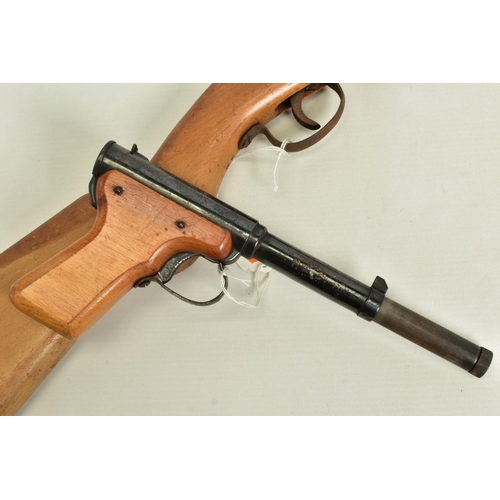 45 - A .177'' DIANA No 2 'GAT' TYPE AIR PISTOL in good working order complete with original breech plug, ... 