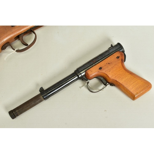 45 - A .177'' DIANA No 2 'GAT' TYPE AIR PISTOL in good working order complete with original breech plug, ... 