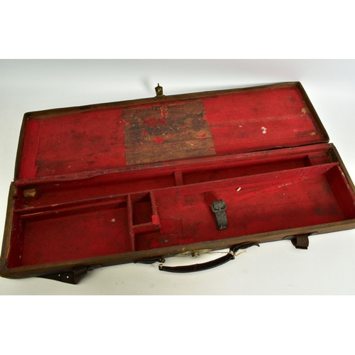 48 - FOUR VINTAGE CANVAS GUN CASES AND A BOX OF GUN CLEANING AND OTHER SHOOTING RELATED ACCESSORIES, the ... 