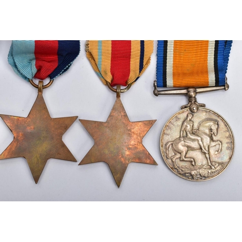 56 - A FAMILY RELATED GROUP OF MEDALS as follows, British War & Victory Medal pair named S4-217831 Pte H.... 