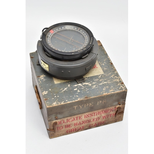 63 - A BOXED AIR MINISTRY LIQUID FILLED AIRCRAFT COMPASS, 1943 type P8 AM believed to have been used in t... 