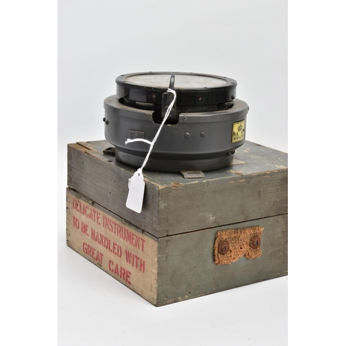 63 - A BOXED AIR MINISTRY LIQUID FILLED AIRCRAFT COMPASS, 1943 type P8 AM believed to have been used in t... 