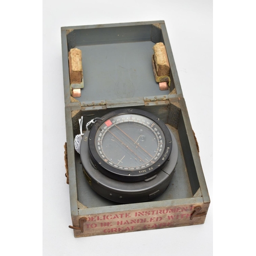 63 - A BOXED AIR MINISTRY LIQUID FILLED AIRCRAFT COMPASS, 1943 type P8 AM believed to have been used in t... 