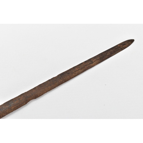 68 - AN EARLY 20TH CENTURY SWORD STICK, blade length approximately width 70cm, long umbrella style handle... 