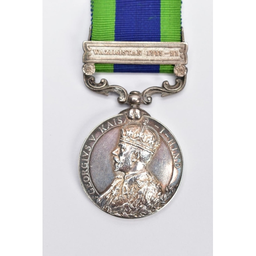 71 - AN INDIA GENERAL SERVICE MEDAL,  Bar Waziristan 1919-21, named to 2631 Sowar Mir Zaman 17 Cavy (Cava... 