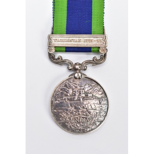 71 - AN INDIA GENERAL SERVICE MEDAL,  Bar Waziristan 1919-21, named to 2631 Sowar Mir Zaman 17 Cavy (Cava... 