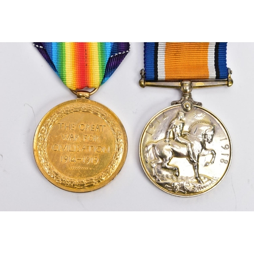 74 - A BRITISH WAR & VICTORY MEDAL pair of medals, named to 242563 Sjt A Mellor. West Riding Reg't, medal... 