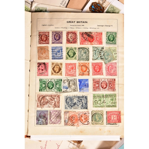 9 - BOX OF MAINLY GB KGVI ONWARDS STAMPS used on piece or covers sorted into envelopes