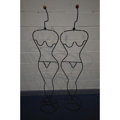 1405 - A PAIR WIRE MANNEQUINS, height 180cm