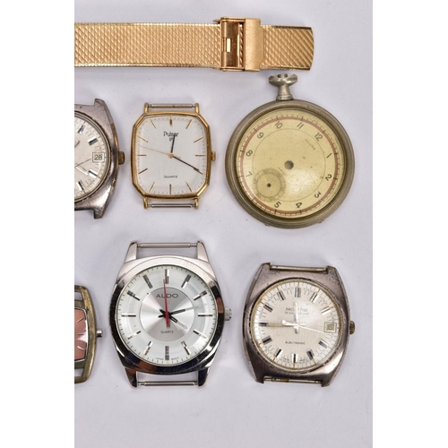 227 - A SELECTION OF WATCHES AND WATCH HEADS, to include Pulsar, Nivada, Aldo, Montine, Ingersoll etc., to... 