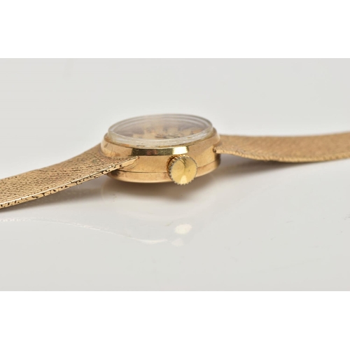 281 - A LADIES 9CT GOLD ROTARY WRISTWATCH, hand wound movement, oval gold dial signed 'Rotary Twenty-One J... 