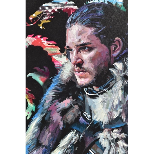 405 - ZINSKY (CONTEMPORARY) 'WINTER IS COMING' a portrait of Kit Harington as Jon Snow, signed limited edi... 