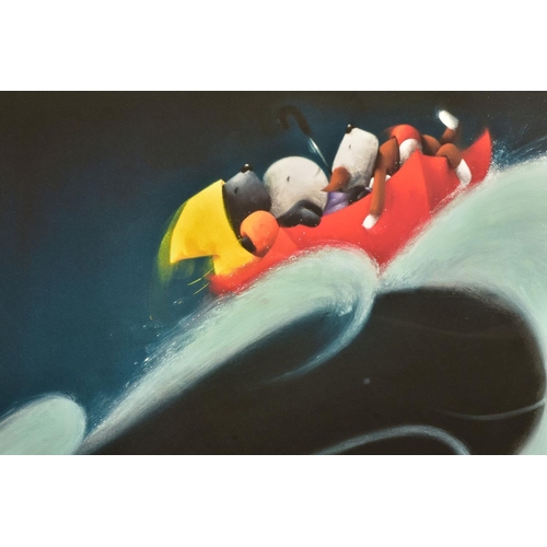 409 - DOUG HYDE (BRITISH 1972) 'A WHALE OF A TIME' DOGS AND A WHALE AT SEA, signed limited edition print 1... 