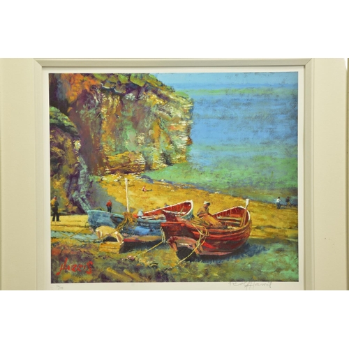 415 - ROLF HARRIS (AUSTRALIA 1930) 'FIGURES ON THE BEACH' signed limited edition print 34/195, no certific... 