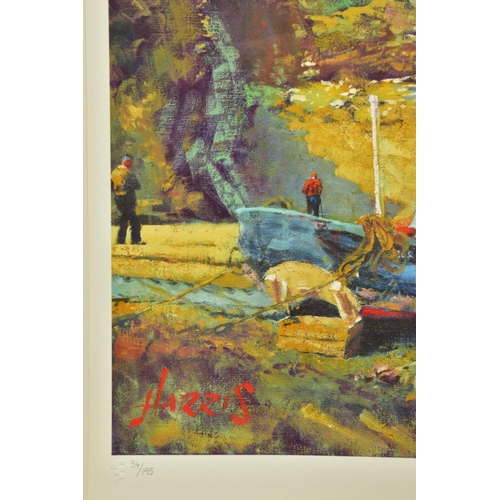 415 - ROLF HARRIS (AUSTRALIA 1930) 'FIGURES ON THE BEACH' signed limited edition print 34/195, no certific... 