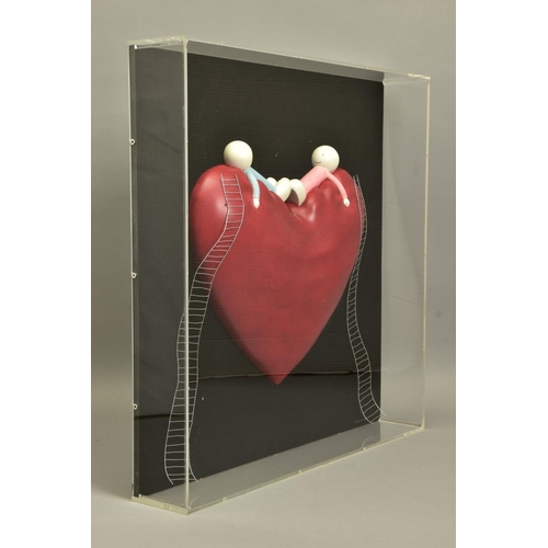 426 - DOUG HYDE (BRITISH 1972) 'HIGH ON LOVE' limited edition sculpture 102/150, figures on a love heart, ... 