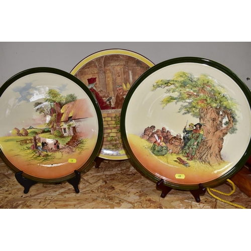 430 - THREE ROYAL DOULTON SERIES WARE CHARGERS, comprising 'The Jackdaw of Rheims'  diameter 39cm, 'Rustic... 