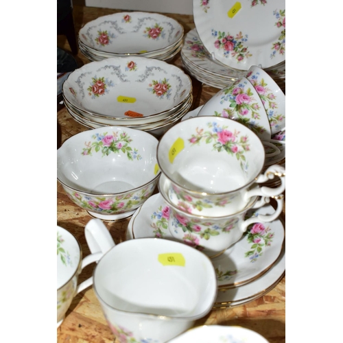 451 - THIRTY FOUR PIECES OF ROYAL ALBERT 'MOSS ROSE' AND 'TRANQUILITY' comprising six 'Tranquility' bowls ... 