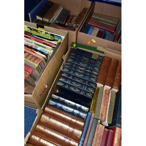 458 - BOOKS, a collection of approximately one hundred and twenty titles in four boxes to include thirty p... 