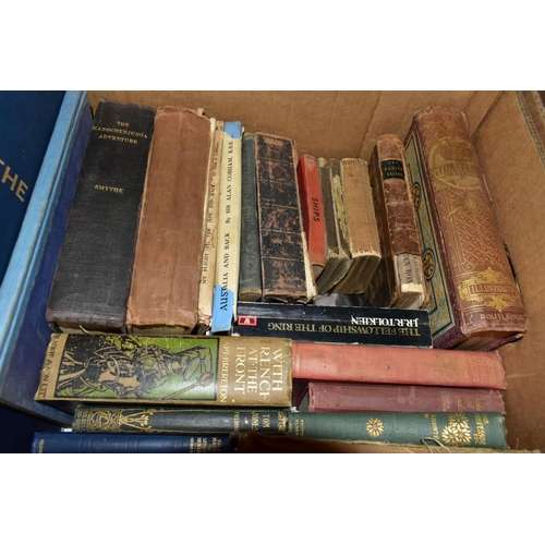 458 - BOOKS, a collection of approximately one hundred and twenty titles in four boxes to include thirty p... 