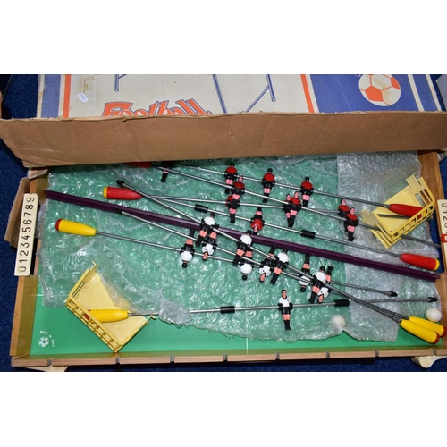 460 - A BOXED ARCOFALC OF MILAN TABLE FOOTBALL 'PERLA' GAME, AND A BOXED DELUXE GAMING SET, the table foot... 