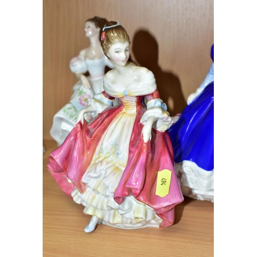 494 - FOUR ROYAL DOULTON FIGURINES, comprising 'Lucy' HN3653, 'Mary' Figure of the Year 1992 HN3375, exten... 