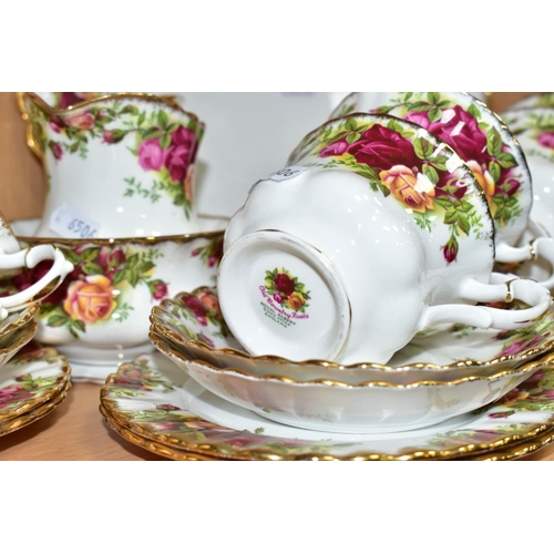 511 - ROYAL ALBERT 'OLD COUNTRY ROSES' TEAWARES, comprising cake/sandwich plate, milk jug, sugar bowl, six... 