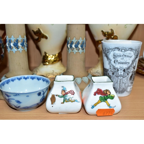 513 - A SMALL GROUP OF 18TH/19TH AND 20TH CENTURY CERAMICS, including a late 18th Century pearlware tea bo... 