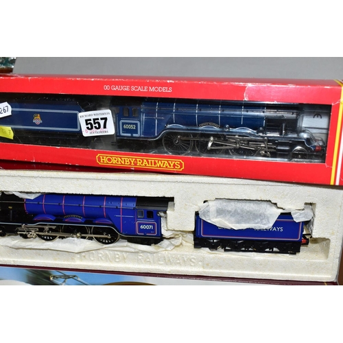 557 - TWO BOXED HORNBY RAILWAY 00 GAUGE CLASS A3 LOCOMOTIVES 'Prince Palatine' No. 60052 (R146) and 'Tranq... 