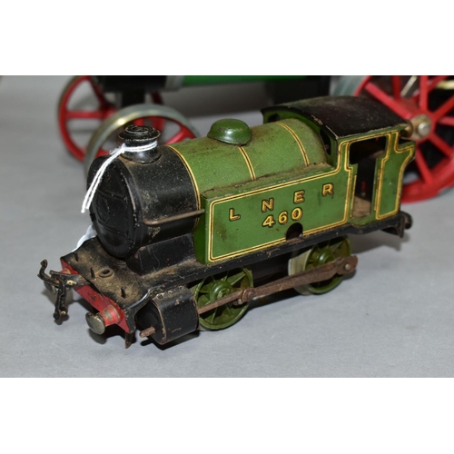 565 - AN UNBOXED MAMOD LIVE STEAM TRACTION ENGINE, NO. TE1A, not tested, has been used, missing driving ba... 