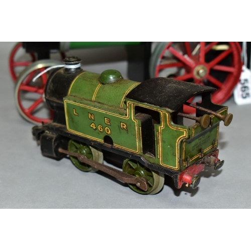 565 - AN UNBOXED MAMOD LIVE STEAM TRACTION ENGINE, NO. TE1A, not tested, has been used, missing driving ba... 