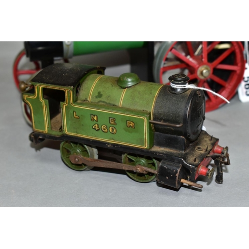 565 - AN UNBOXED MAMOD LIVE STEAM TRACTION ENGINE, NO. TE1A, not tested, has been used, missing driving ba... 