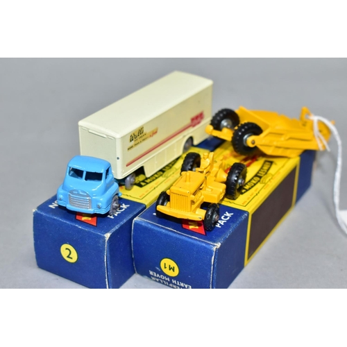 586 - TWO BOXED MOKO LESNEY MATCHBOX SERIES MAJOR PACK VEHICLES, Bedford articulated Walls Ice Cream lorry... 