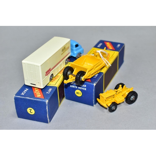 586 - TWO BOXED MOKO LESNEY MATCHBOX SERIES MAJOR PACK VEHICLES, Bedford articulated Walls Ice Cream lorry... 