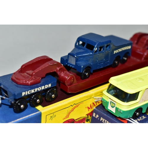 587 - TWO BOXED MATCHBOX SERIES MAJOR PACK VEHICLES, Leyland/Thompson BP Autotanker, No.1 and Pickfords Sc... 