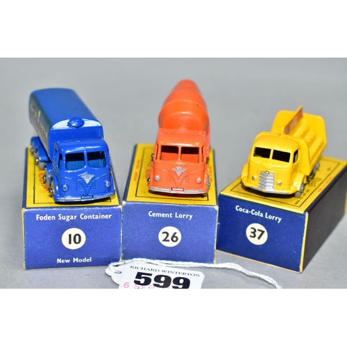 599 - THREE BOXED MATCHBOX R-75 SERIES VEHICLES, Foden sugar container 'Tate & Lyle', No. 10 version witho... 