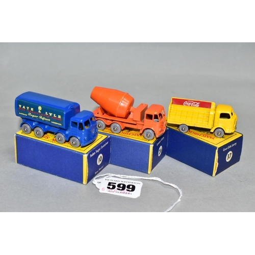 599 - THREE BOXED MATCHBOX R-75 SERIES VEHICLES, Foden sugar container 'Tate & Lyle', No. 10 version witho... 