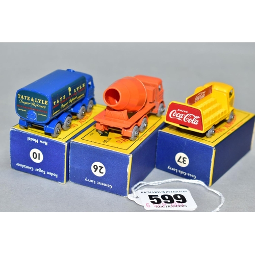 599 - THREE BOXED MATCHBOX R-75 SERIES VEHICLES, Foden sugar container 'Tate & Lyle', No. 10 version witho... 